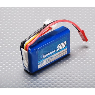 FLIGHTMAX 500mAh 11.1V 3S1P 15C, Chinahobbyline