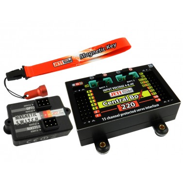 Jeti Akkuweiche Central Box 220 + Magnetic Switch
