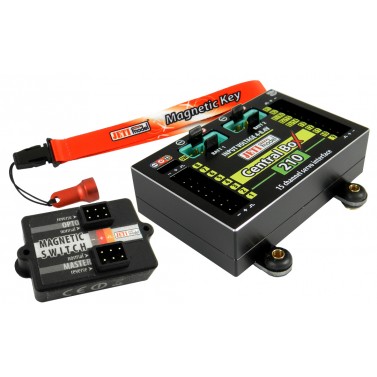Jeti Akkuweiche Central Box 210 + Magnetic Switch