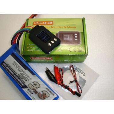 CELL-LOG 8M VOLTAGE MONITOR 2-8S LI-PO