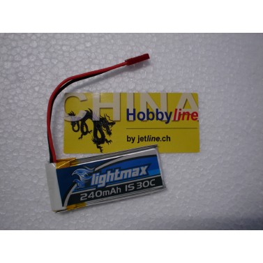 FLIGHTMAX 240mAh 3.7V 1S 30C, Chinahobbyline