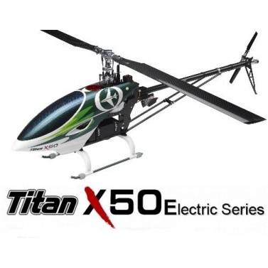 TITAN X50 FLYBARLESS KIT MIT CARBONBLÄTTER, Thunder Tiger