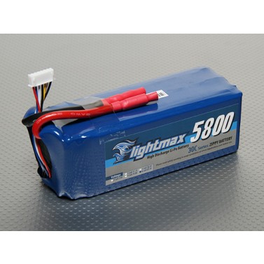 FLIGHTMAX 5800mAh 22.2V 6S1P 30C, Chinahobbyline