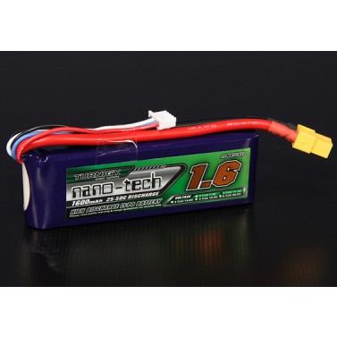 TURNIGY NANO-TECH 1600mAh 3S 25-50C,Chinahobbyline