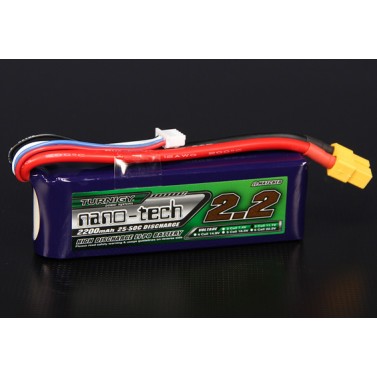 TURNIGY NANO-TECH 2200mAh 3S 25-50C,Chinahobbyline