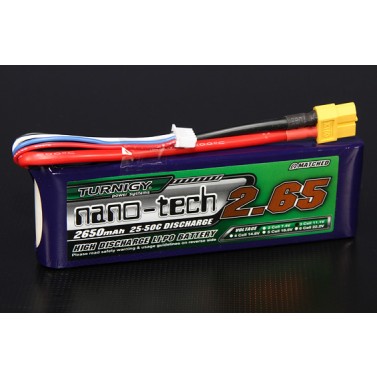 TURNIGY NANO-TECH 2650mAh 3S 25-50C,Chinahobbyline