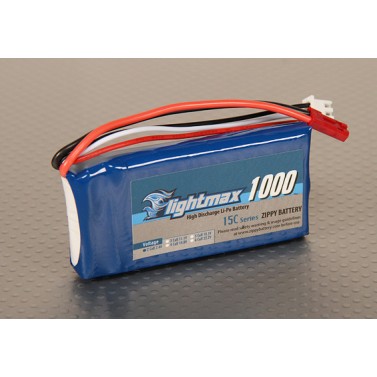 FLIGHTMAX 1000mAh 7.4V 2S1P 15C, Chinahobbyline